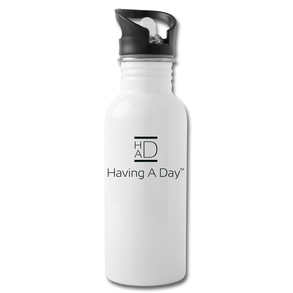 Having A Day Water Bottle - white