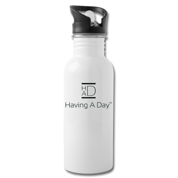 Having A Day Water Bottle - white